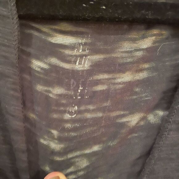 Free People We The Free Jordan Burnout Keyhole V-neck tshirt XS black - Picture 2 of 3